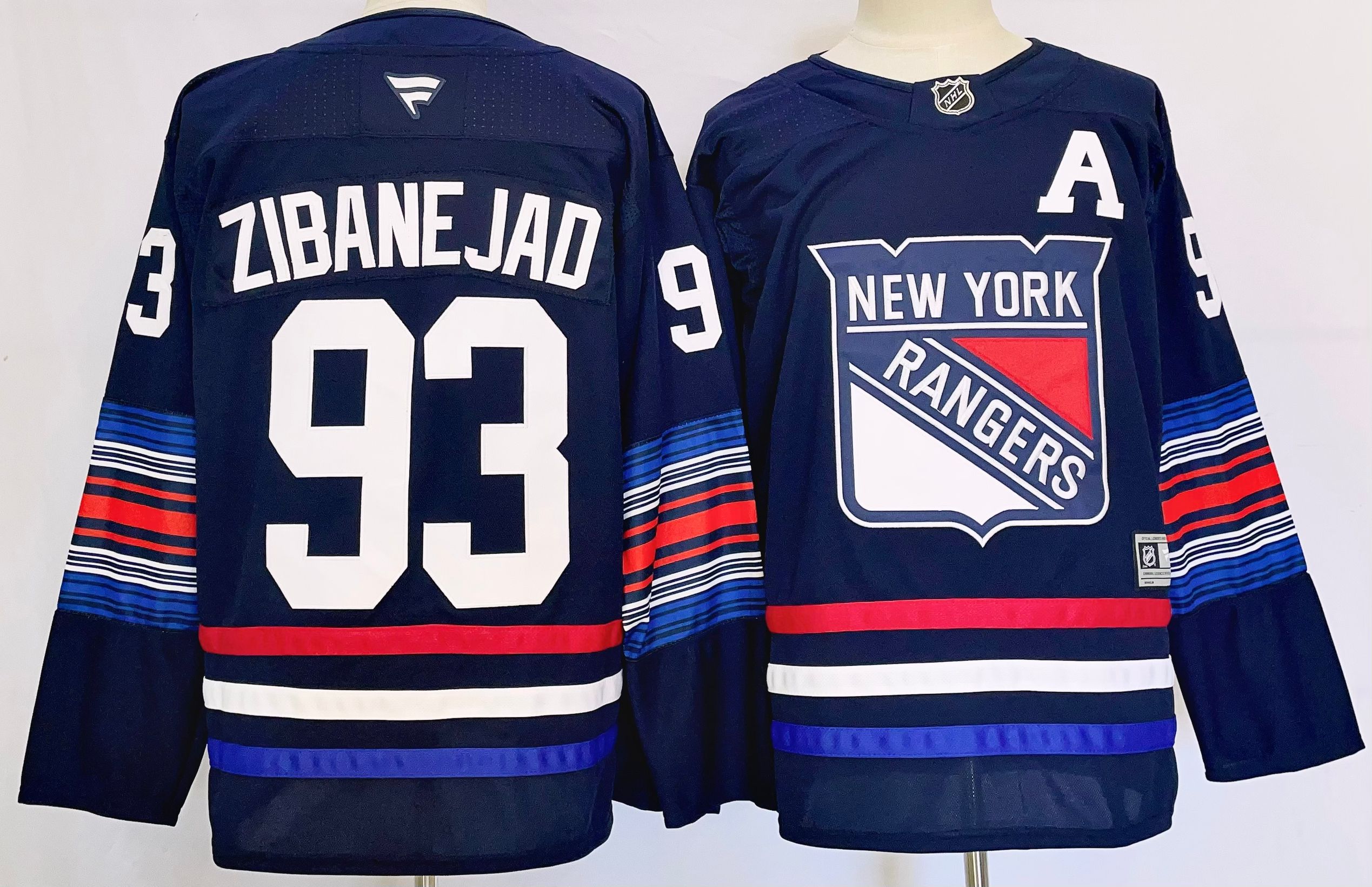 Men New York Rangers 93 Zibanejad Drak Blue 2025 Home Premier Player NHL Jersey